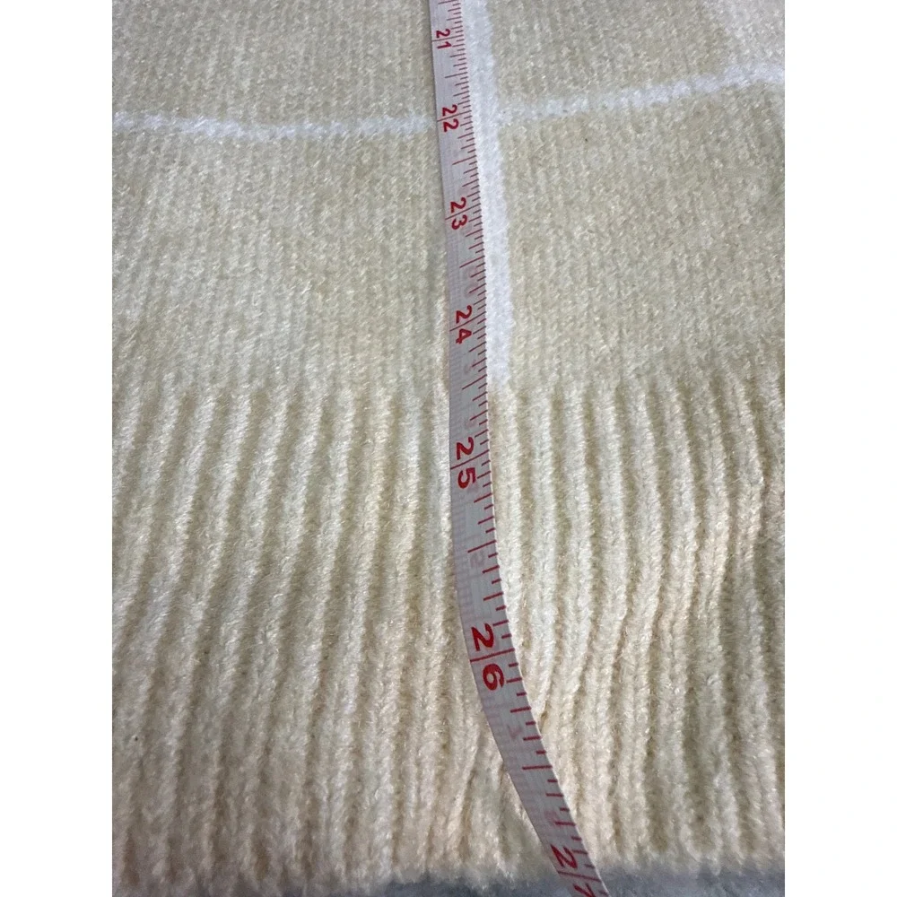 Andree by Unit Cream White Windowpane Grid Turtleneck 2XL, Soft, minimalist, NWT - Picture 7 of 11